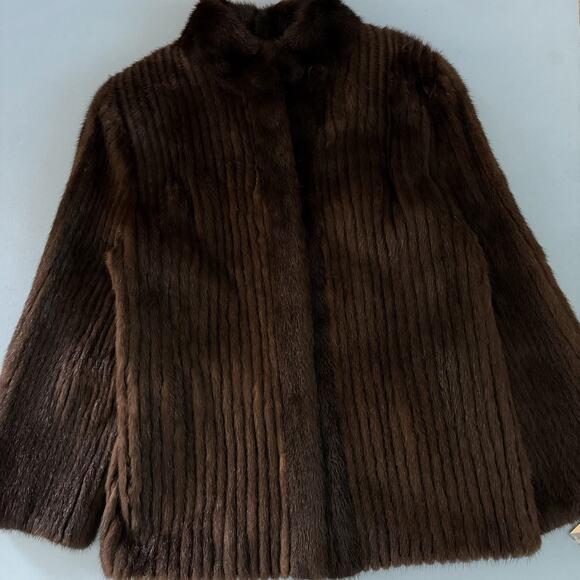 Jones Designs Jackets & Blazers - NWT Vintage Jones Designs Ivey's Designed by Mr. J Mink Brown Fur Coat